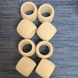 Cream Napkin Rings - Set of 8